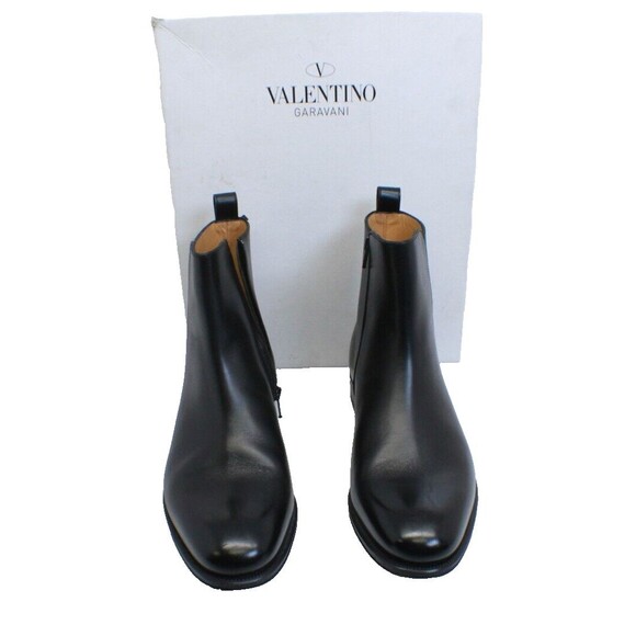 🔥 VALENTINO Garavani Mens chealsea leather Size 42.5 Us 8.5 Free Shipping
